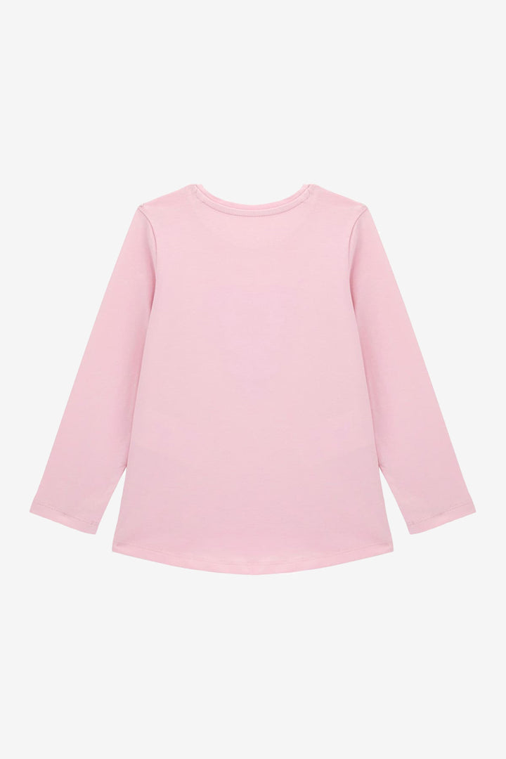 "Ava" Cotton Candy Pink Multicoloured Sequin Logo Top