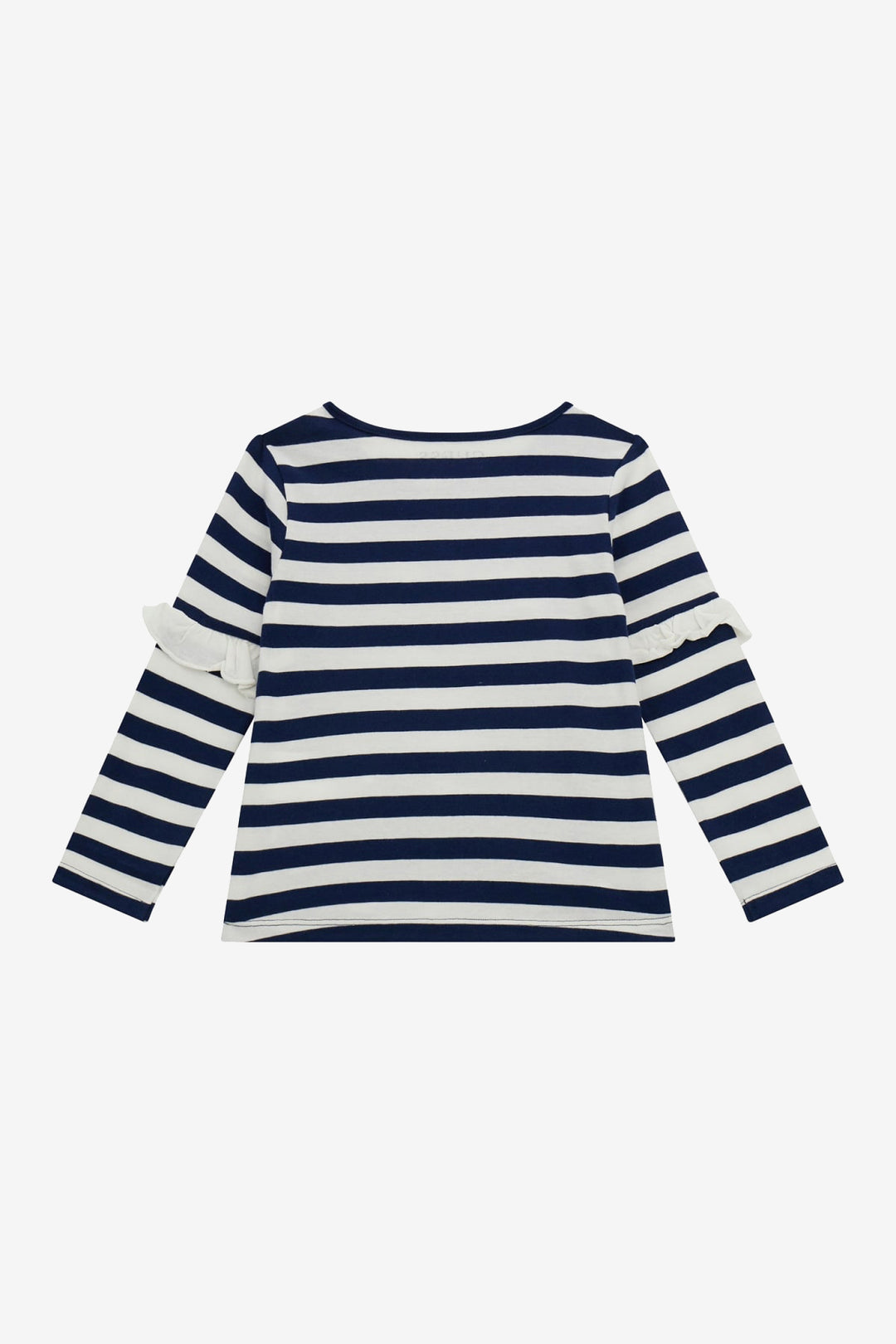 "Amber" Navy & White Striped Top