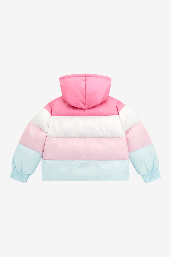 "Bella" Pink & Blue Colour Block Padded Jacket