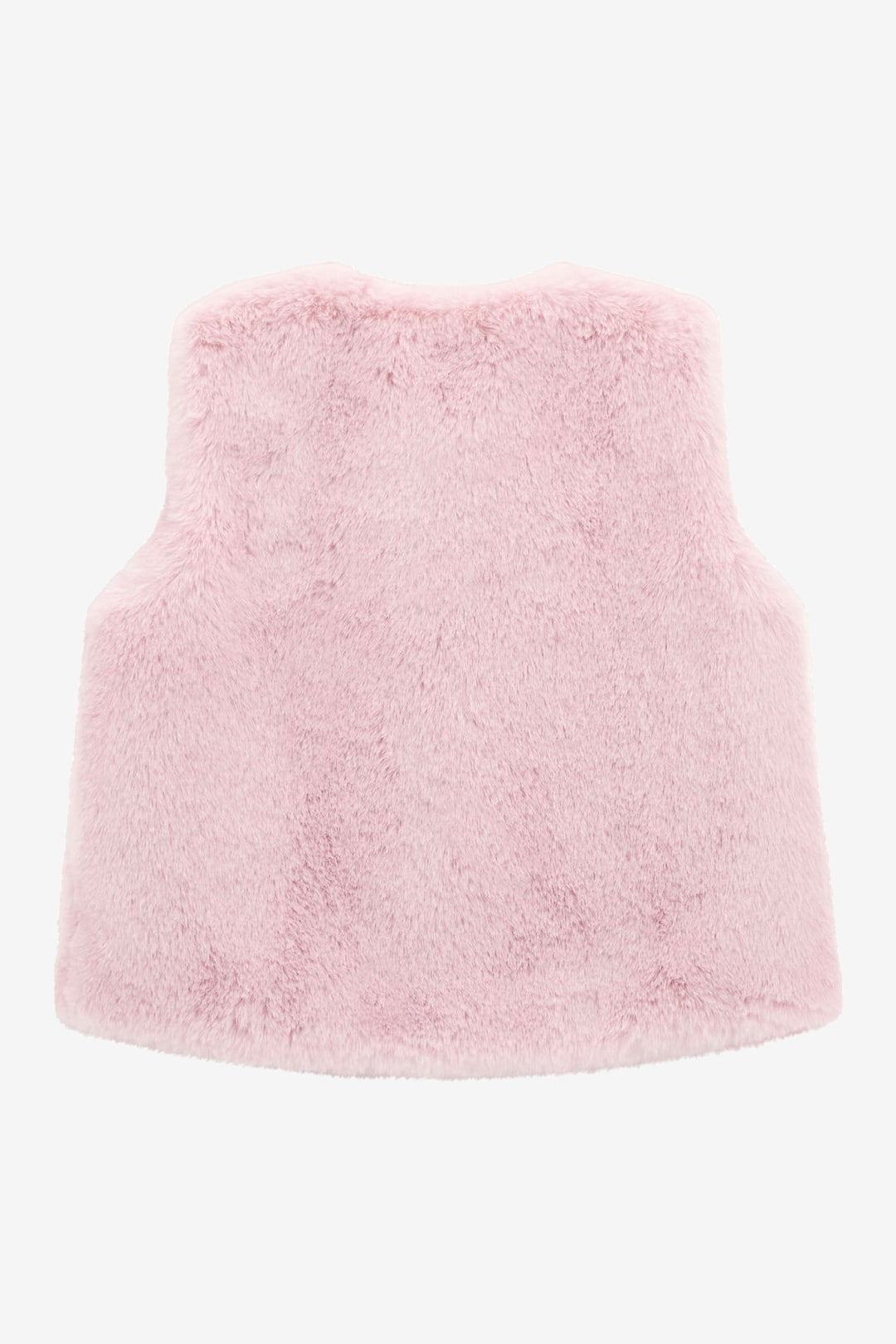 "Poppy" Cotton Candy Pink Faux Fur Gilet