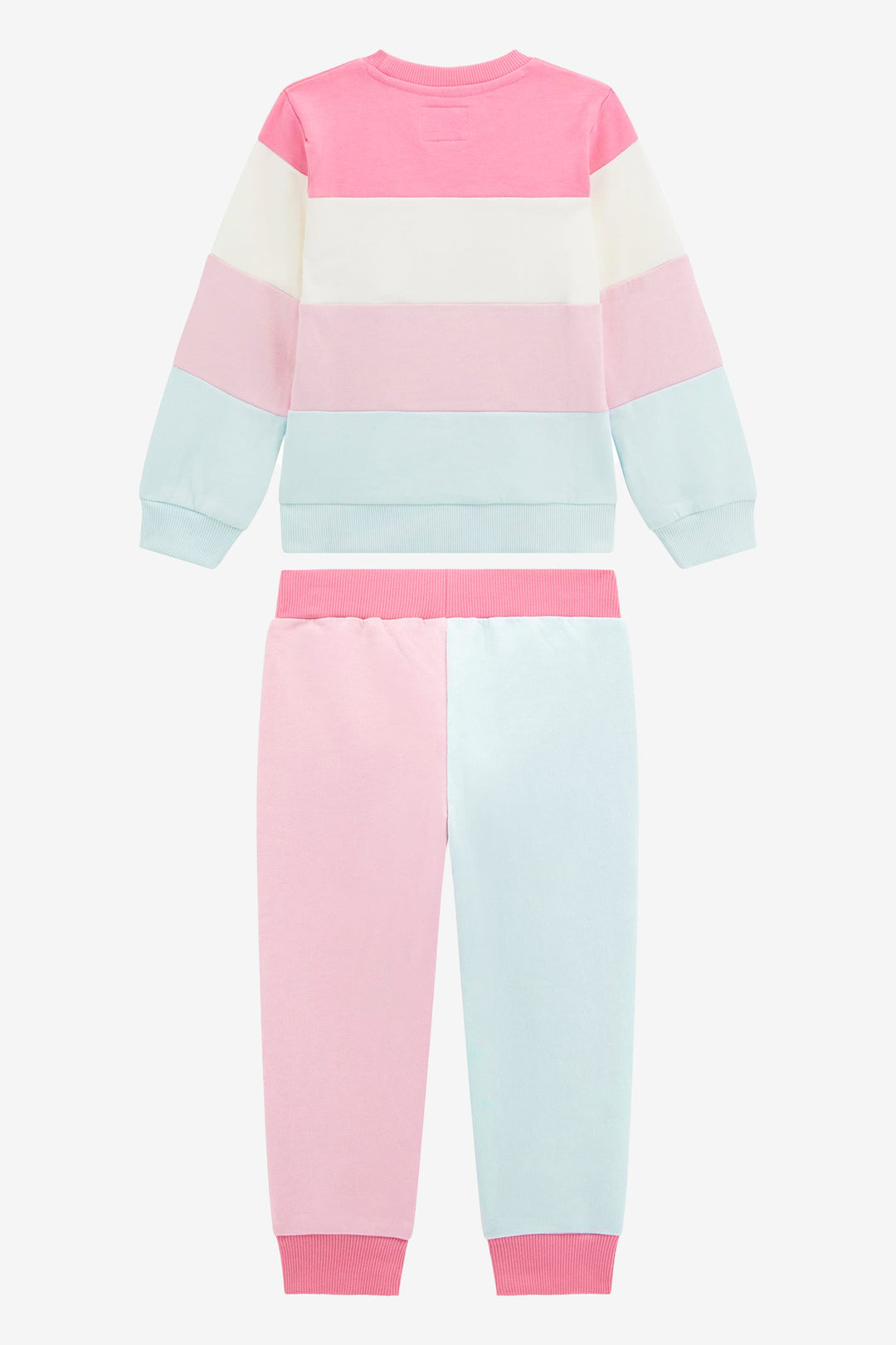"Maya" Pink & Blue Colour Block Tracksuit