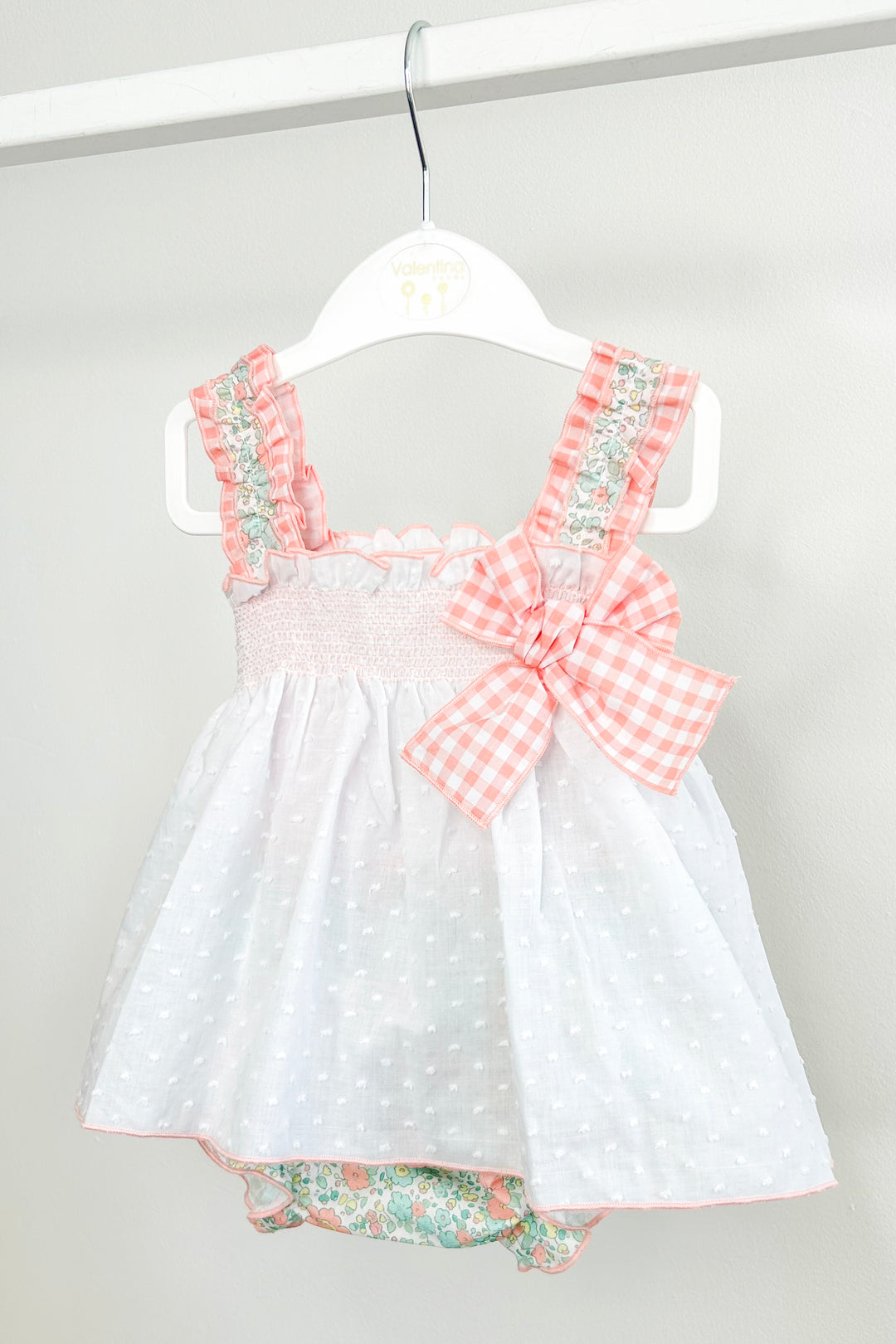 "Florrie" Peach & Mint Floral Top & Bloomer Skirt