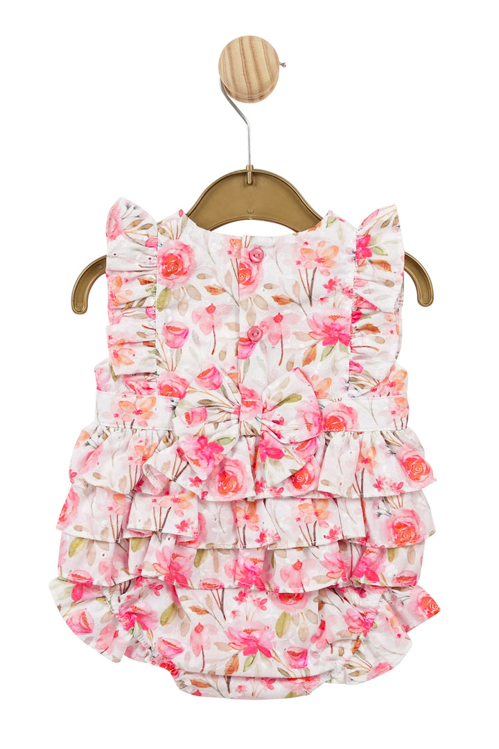 Mintini Baby "Cora" Hot Pink Floral Shortie | Millie and John