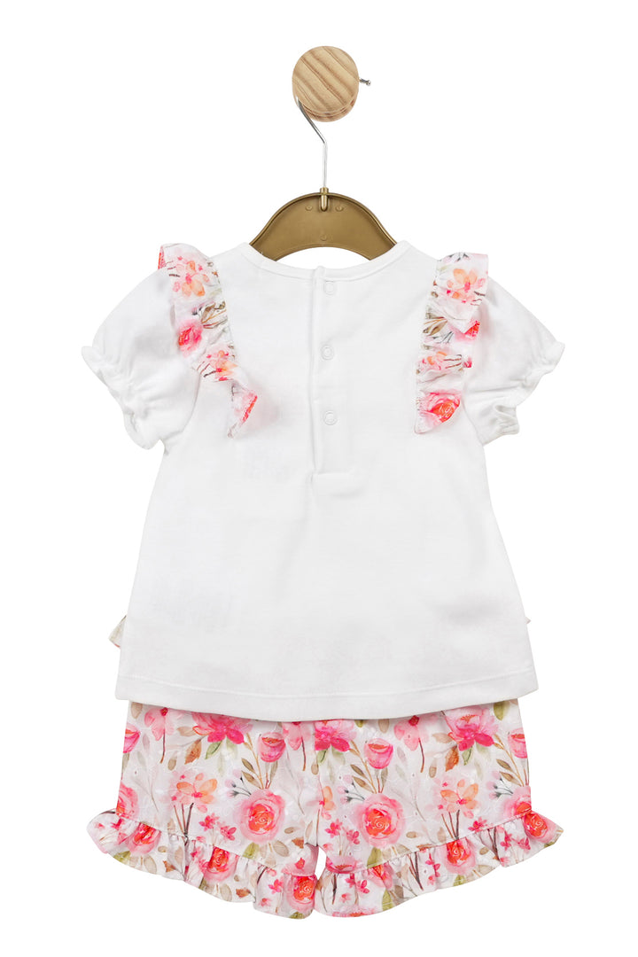 Mintini Baby "Phoebe" Hot Pink Floral Top & Shorts | Millie and John