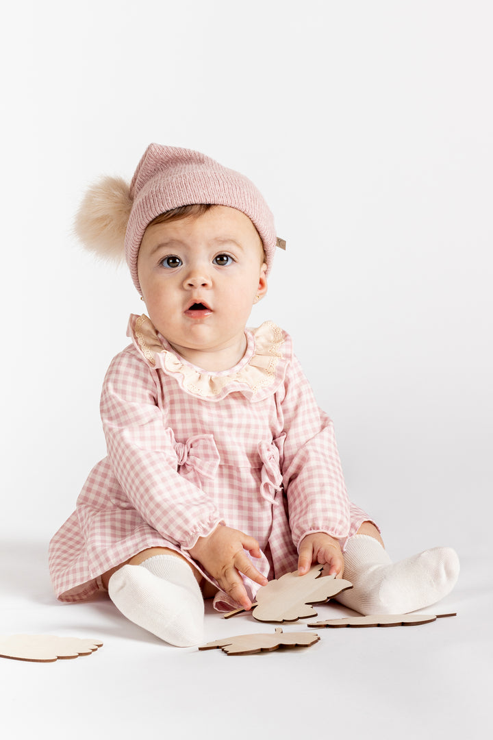 "Daisy" Pale Pink Gingham Dress