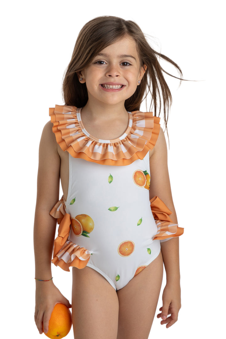 Meia Pata PREORDER ORANGES "Cozumel" Swimsuit | Millie and John