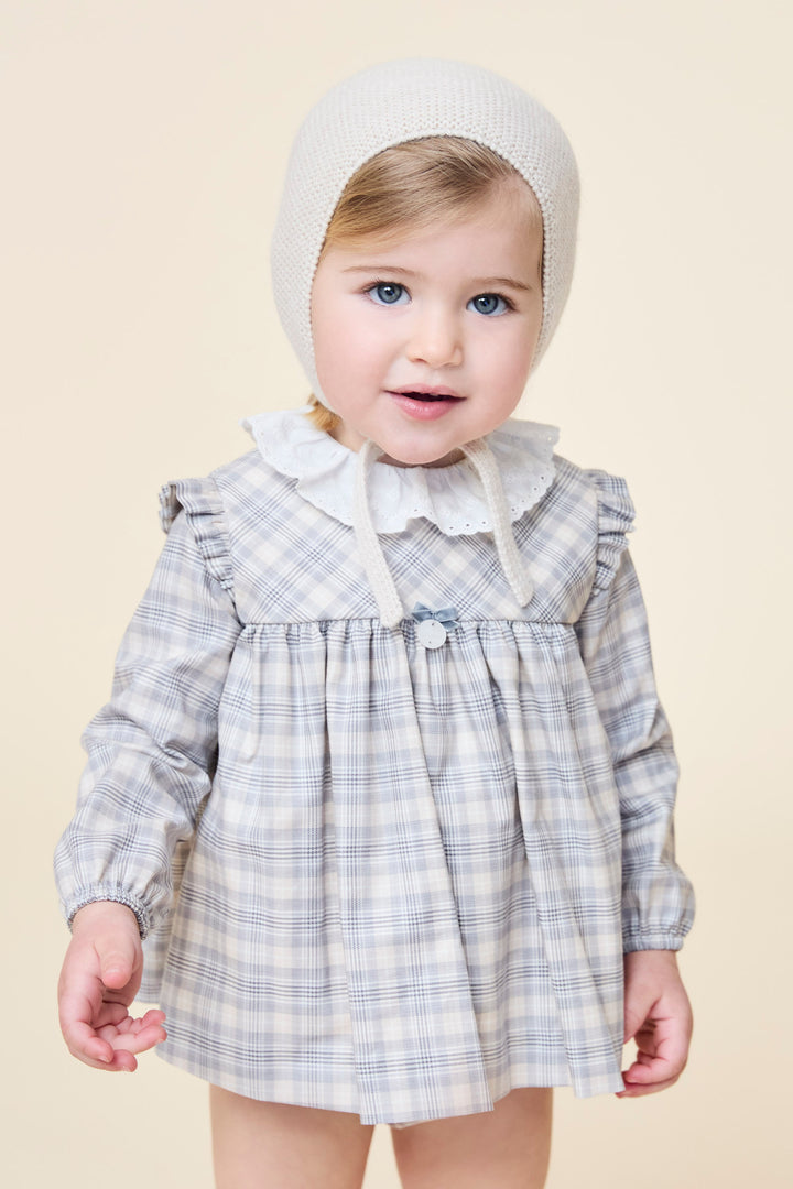 "Maisie" Stone Tartan Dress & Bloomers