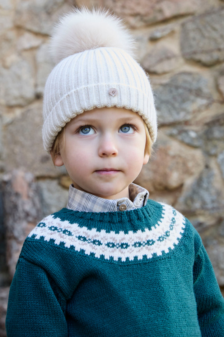 "Ronnie" Bottle Green Fair Isle Jumper & Cargo Trousers