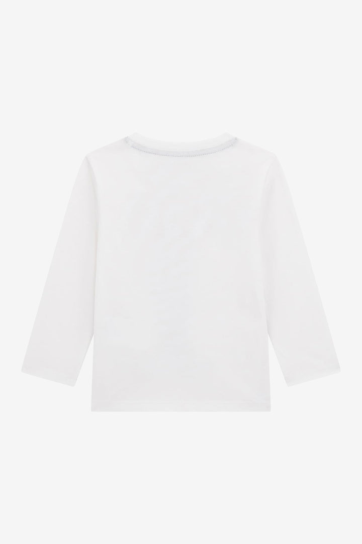 "Louie" White & Red Winter Bear Top