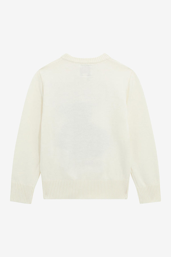 "Rudy" Ivory Festive Bear Knit Jumper