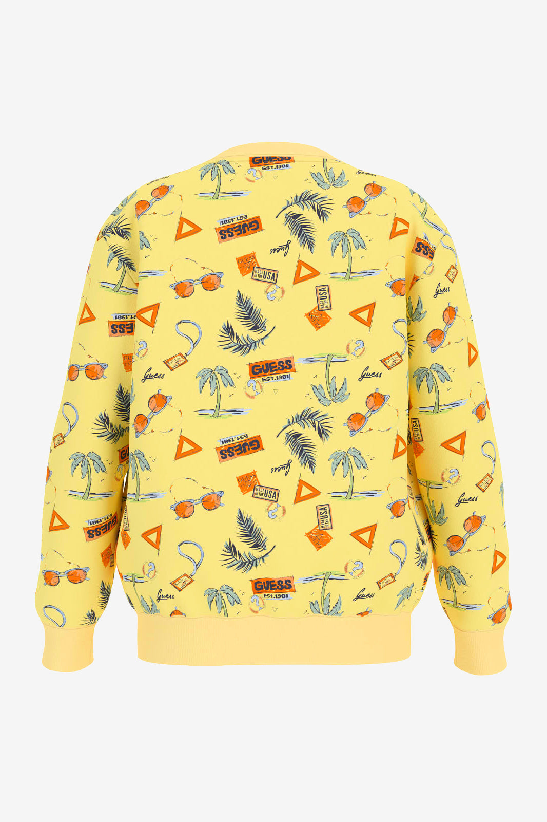 Yellow Summer Print Sweatshirt