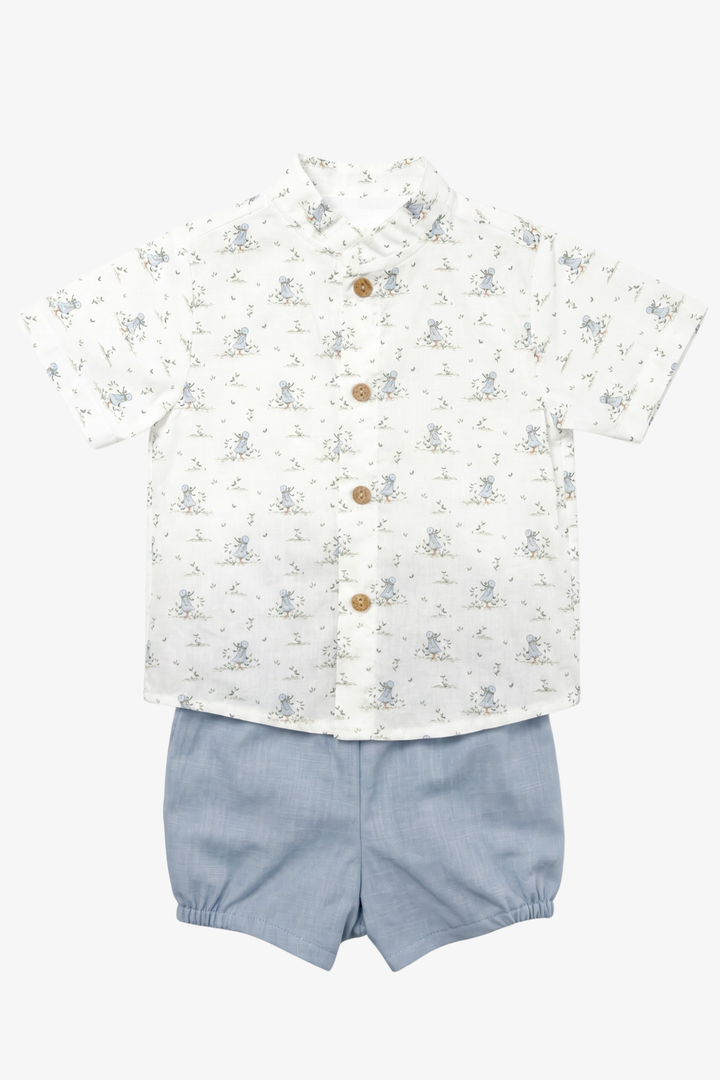 "Percy" Blue Duck Shirt &amp; Shorts