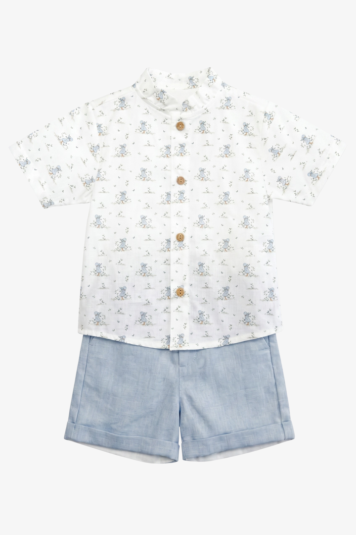 "Percy" Blue Duck Shirt &amp; Shorts