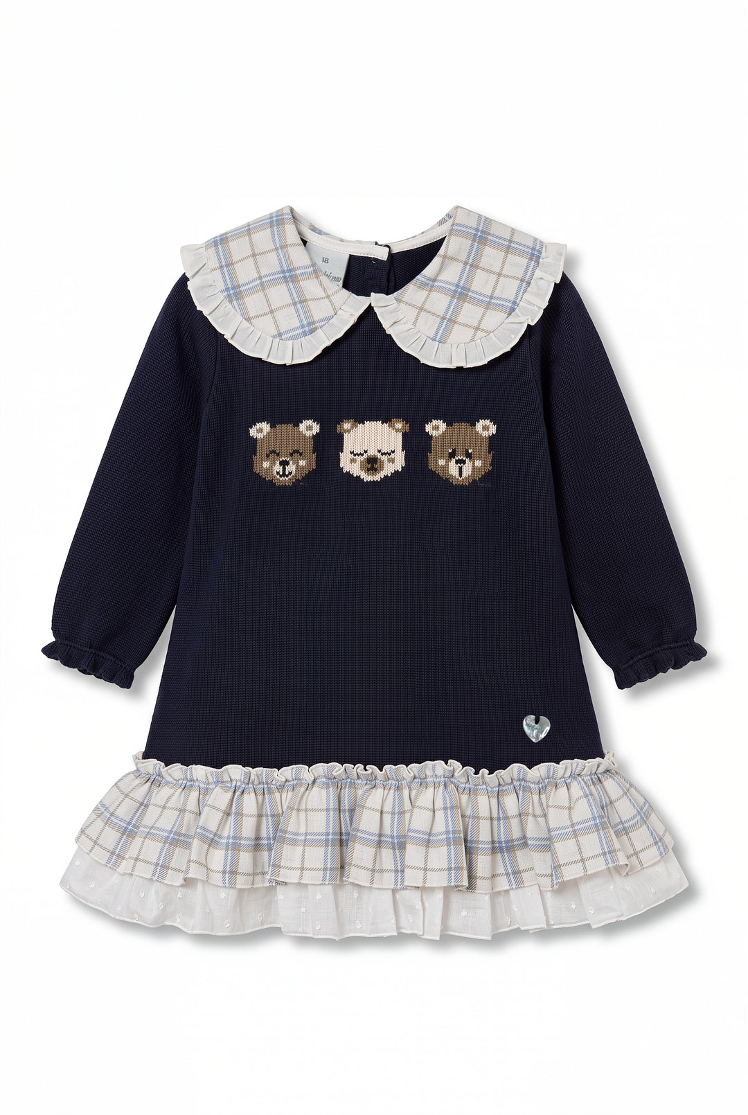 "Felicity" Navy Teddy Bear Knitted Dress