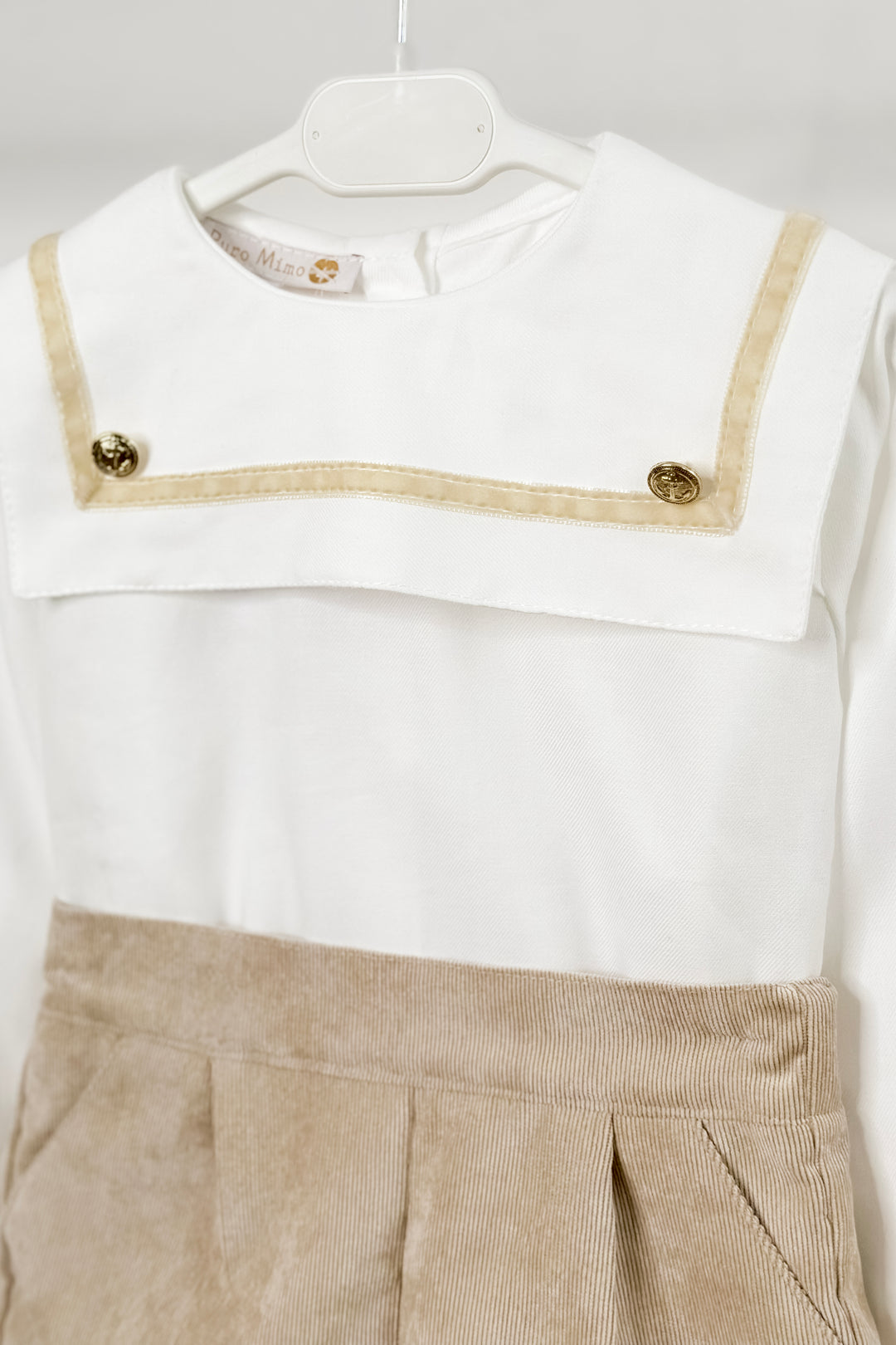 "Hudson" Stone Cord Sailor Shirt & Shorts