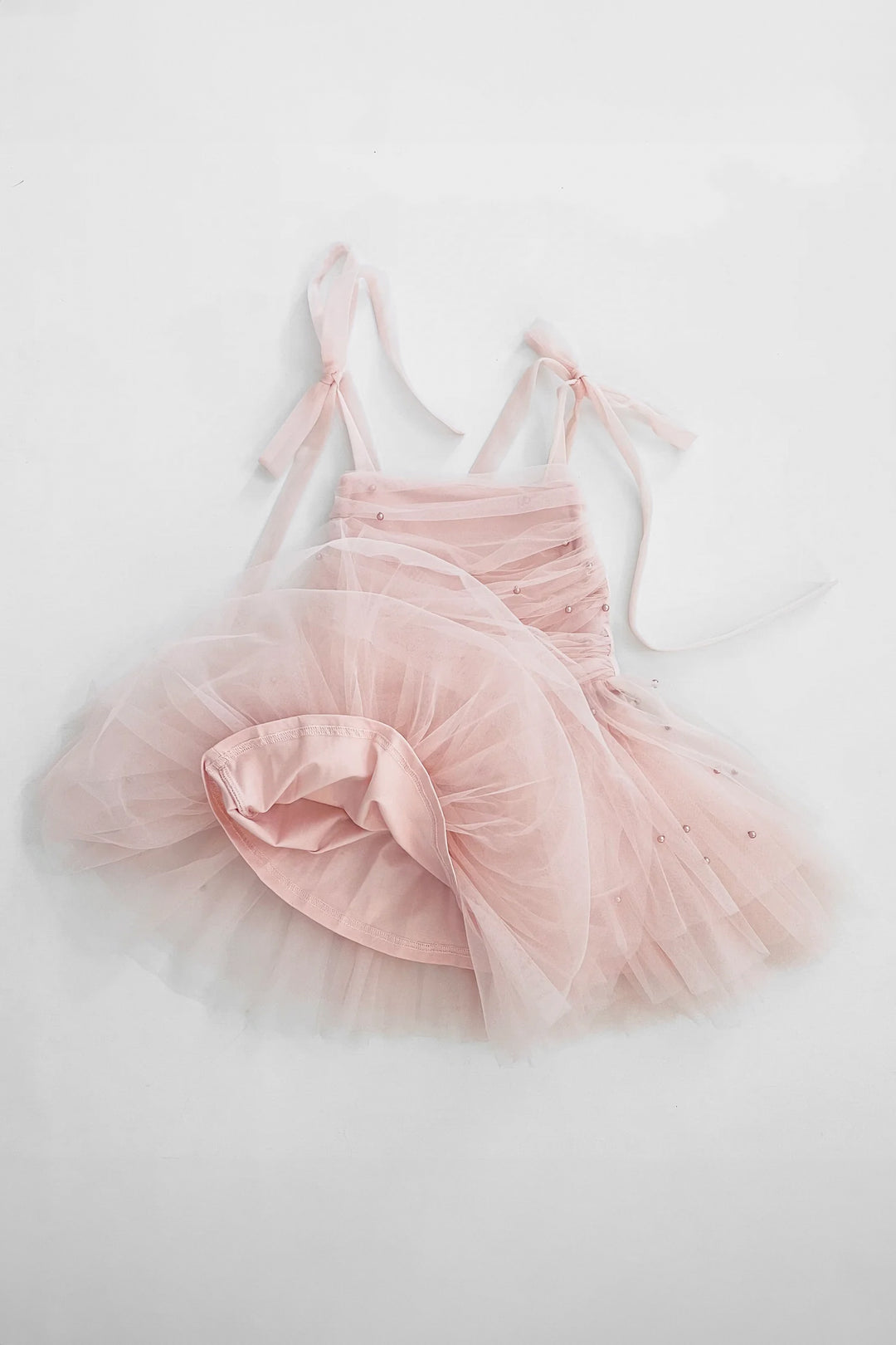 DOLLY by Le Petit Tom Pearl Tulle Ballerina Dress - Dolly Pink | Millie and John