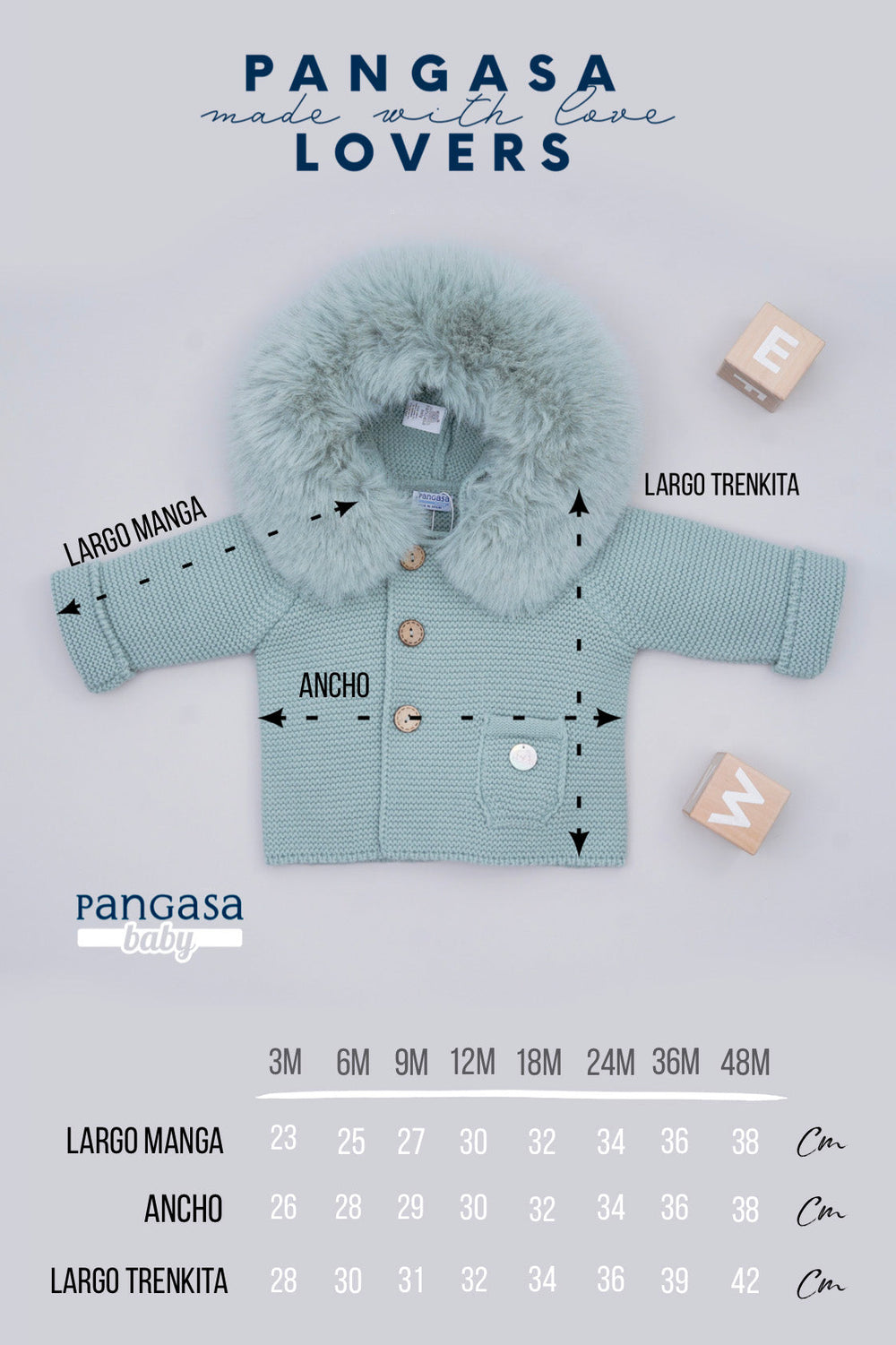 Pangasa PREORDER Sea Green Faux Fur Knitted Jacket | Millie and John