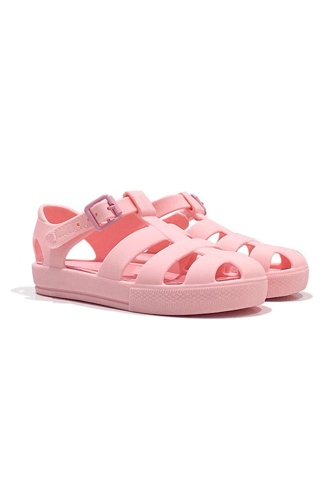 Marena "Monaco" Matte Pink Jelly Sandals | Millie and John