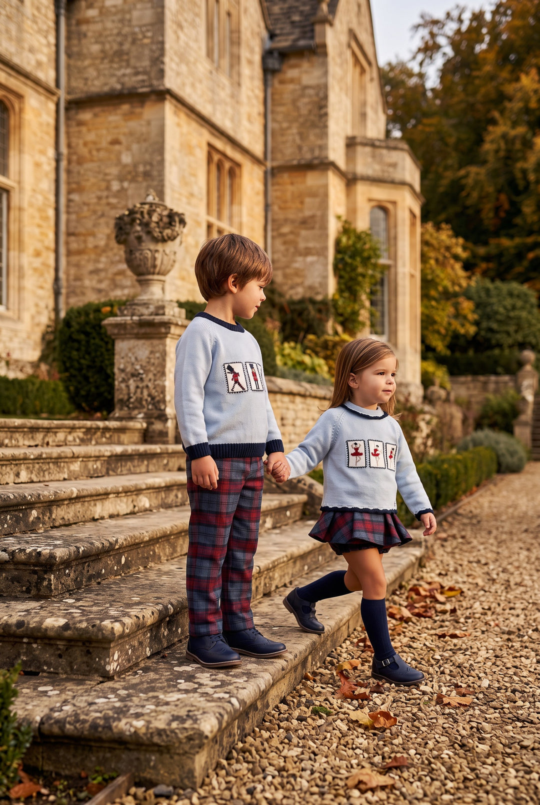 "Clara" Ballerina Jumper &amp; Tartan Skort