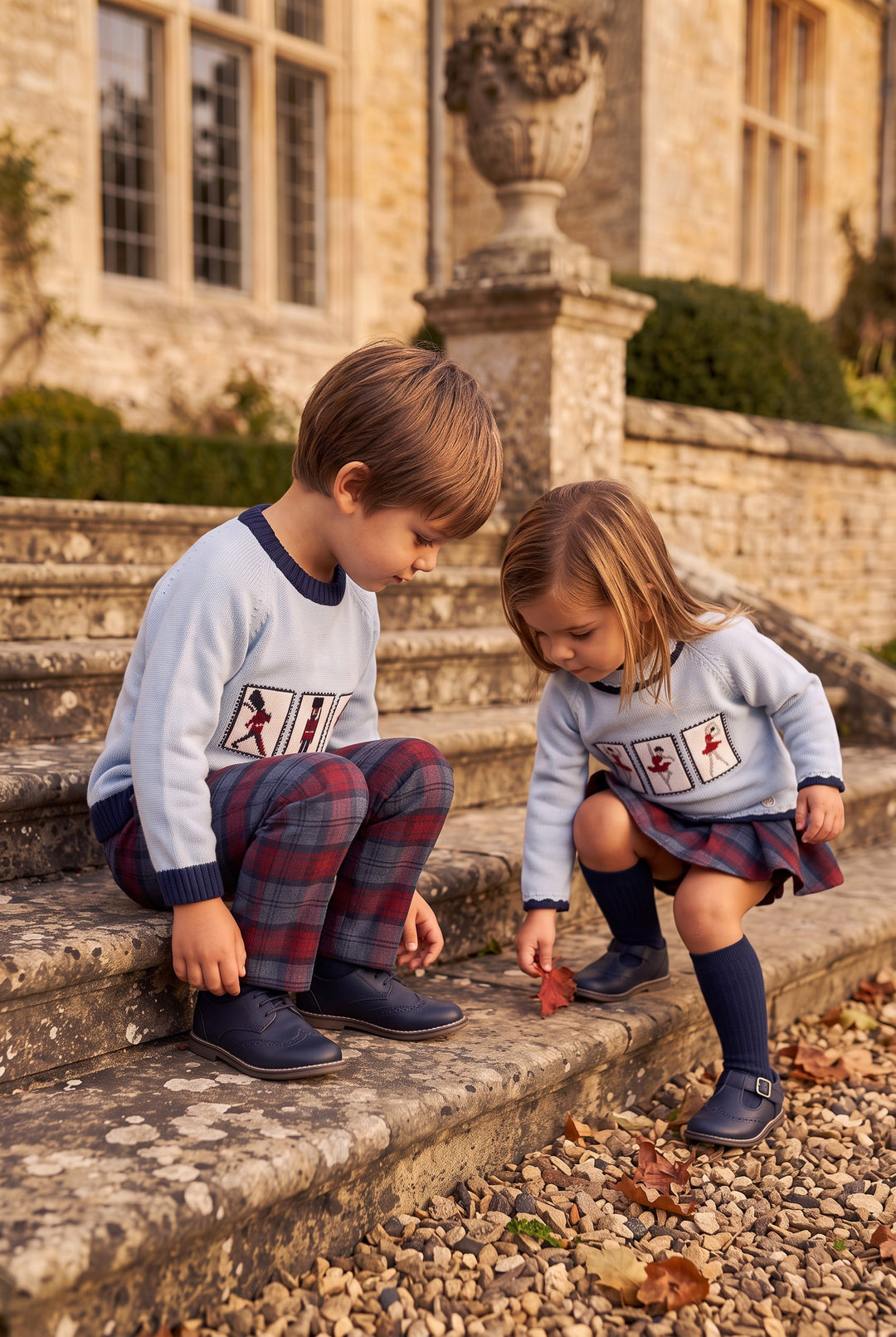 "Clara" Ballerina Jumper &amp; Tartan Skort