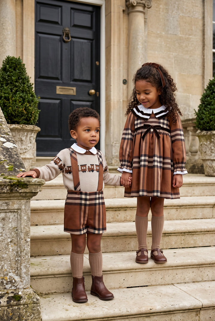 "Tobias" Stone Knitted Train Jumper