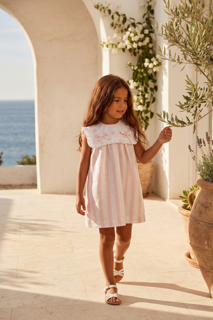 "Florence" Pink Stripe Dress