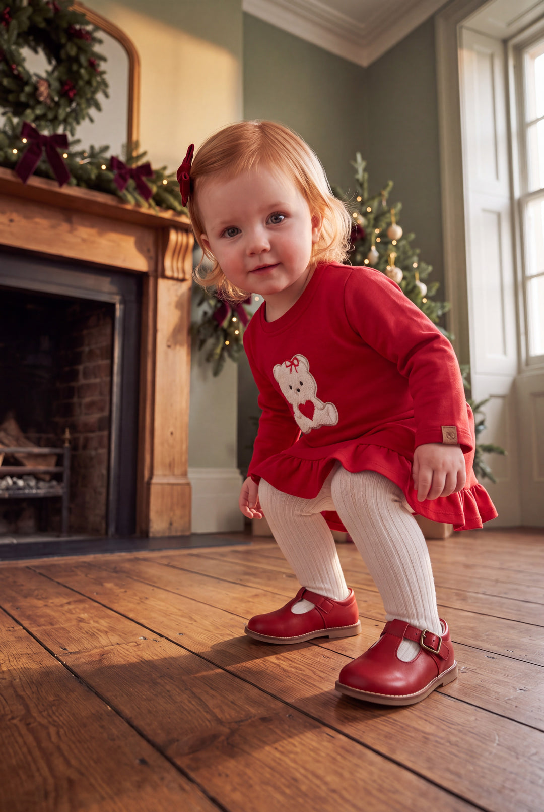 "Winnie" Red Teddy Bear Dress