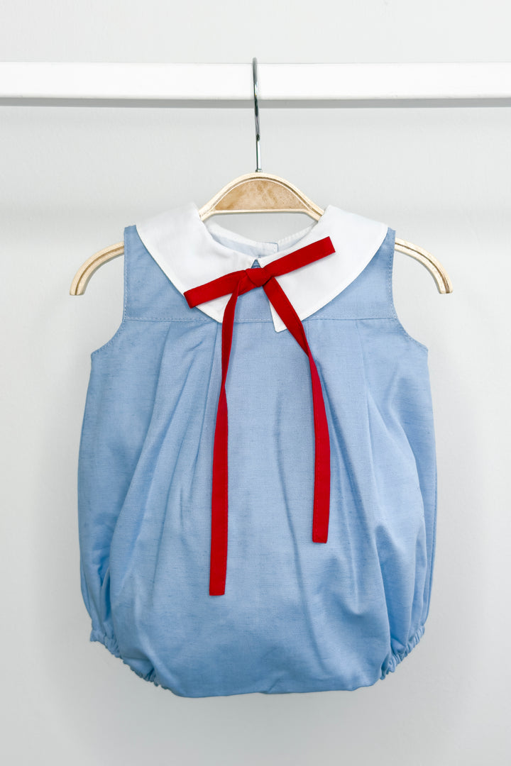 "Romy" Blue &amp; Red Sailor Shortie
