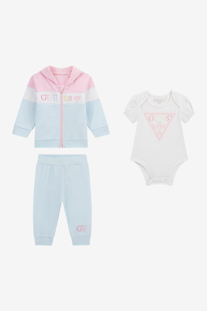 "Harper" Pink & Blue 3-Piece Lounge Set