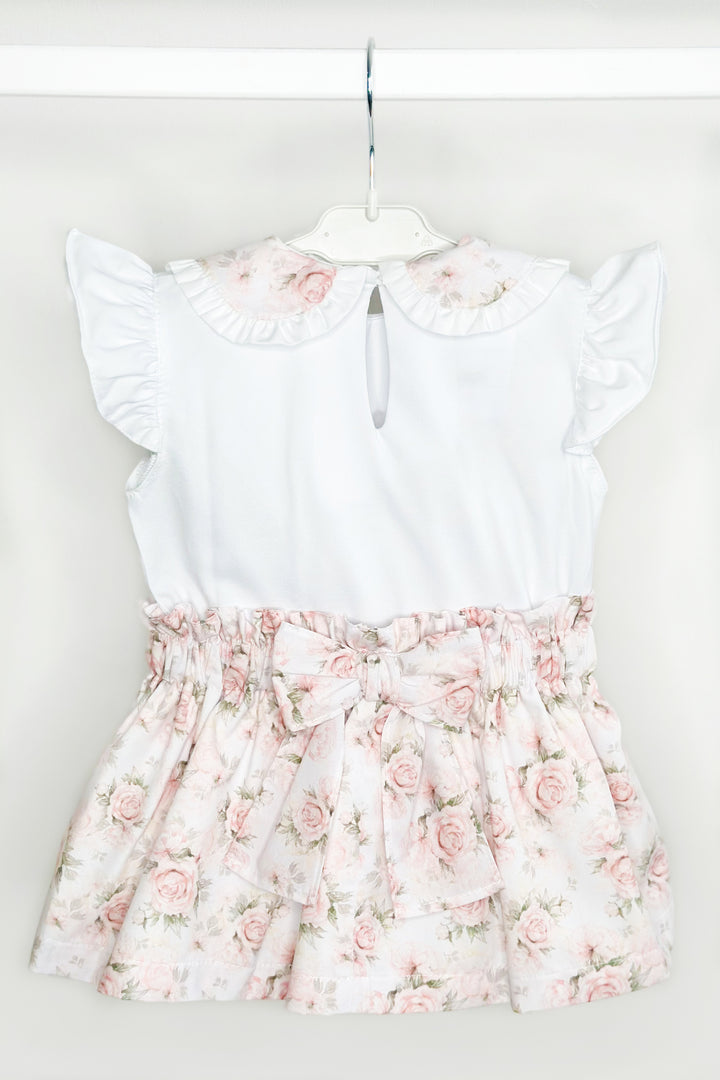 Puro Mimo "Wendy" Pale Pink Vintage Floral Top & Skirt | Millie and John