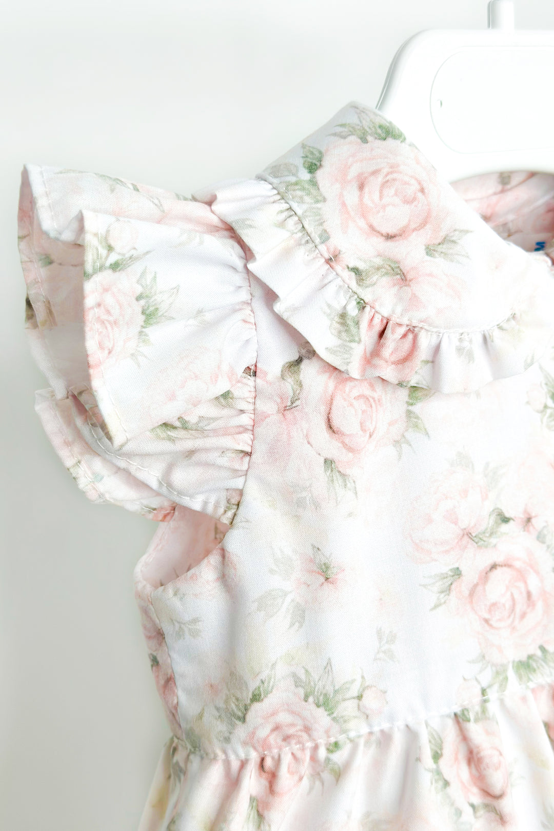 Puro Mimo "Wendy" Pale Pink Vintage Floral Romper | Millie and John