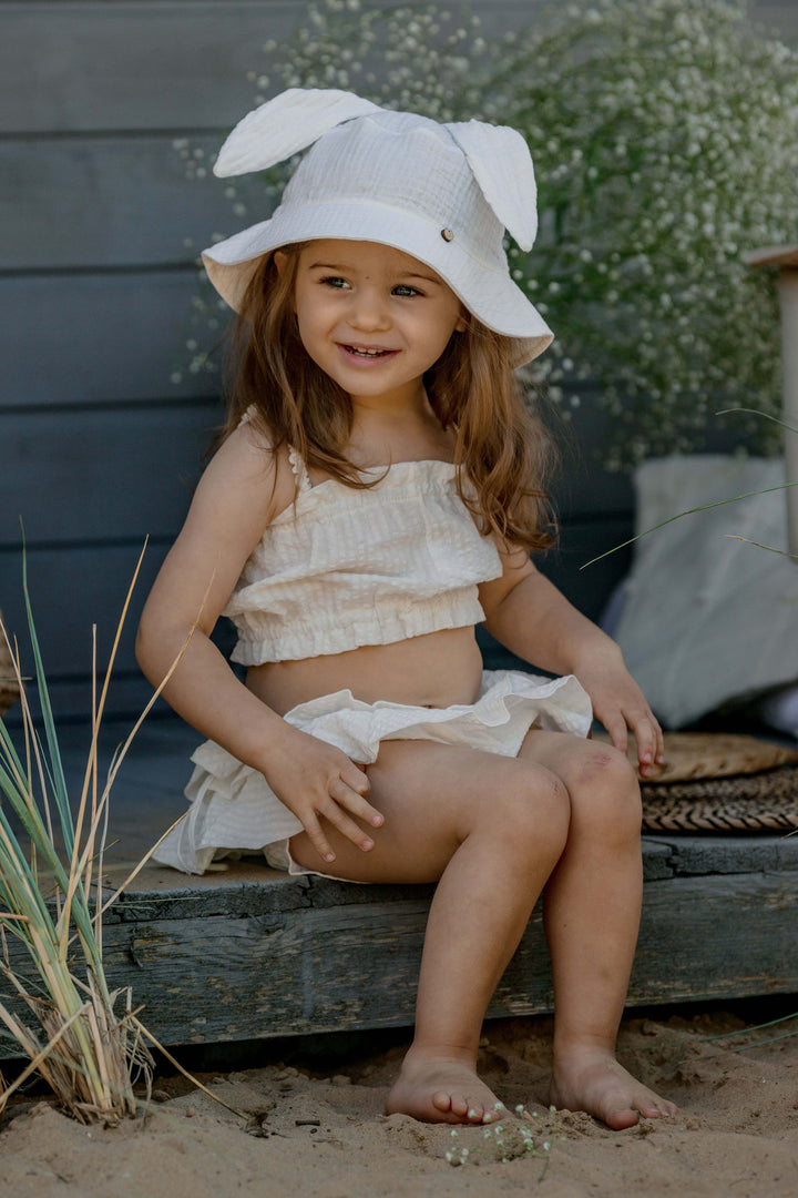 Jamiks "Cassidy" Ecru Cheesecloth Top & Bloomers | Millie and John