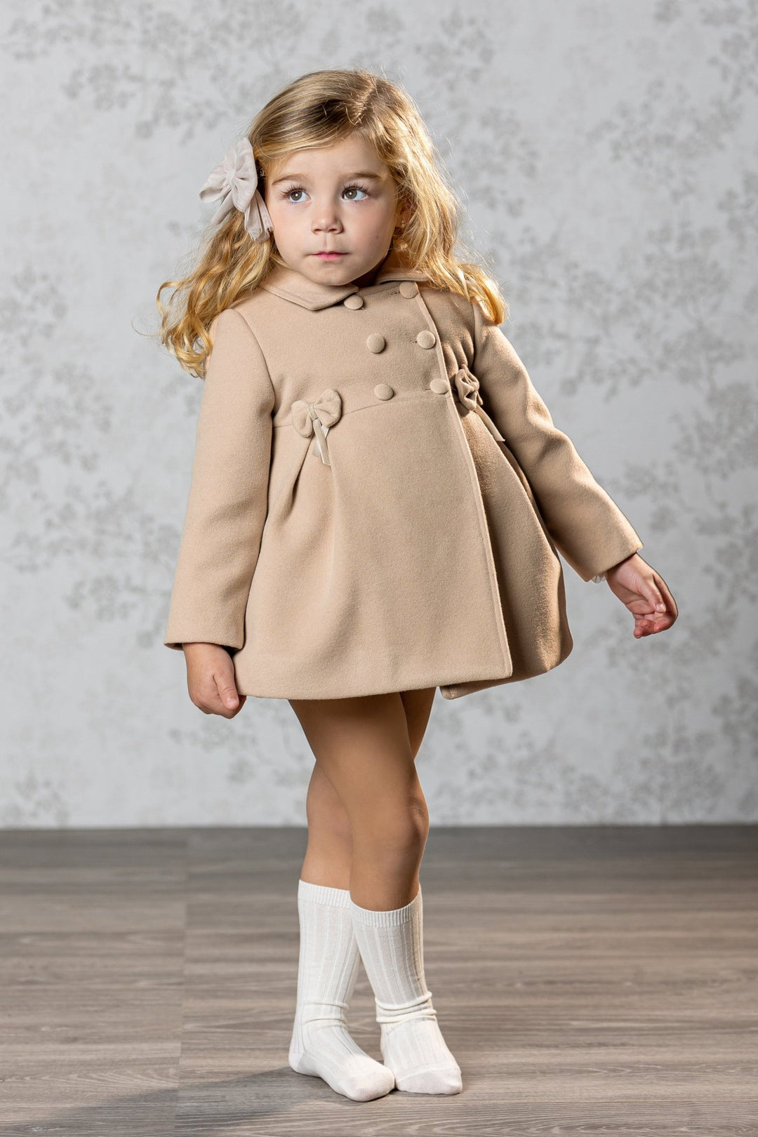 Abuela Tata "Beatrice" Camel Felt Coat - Millie and John