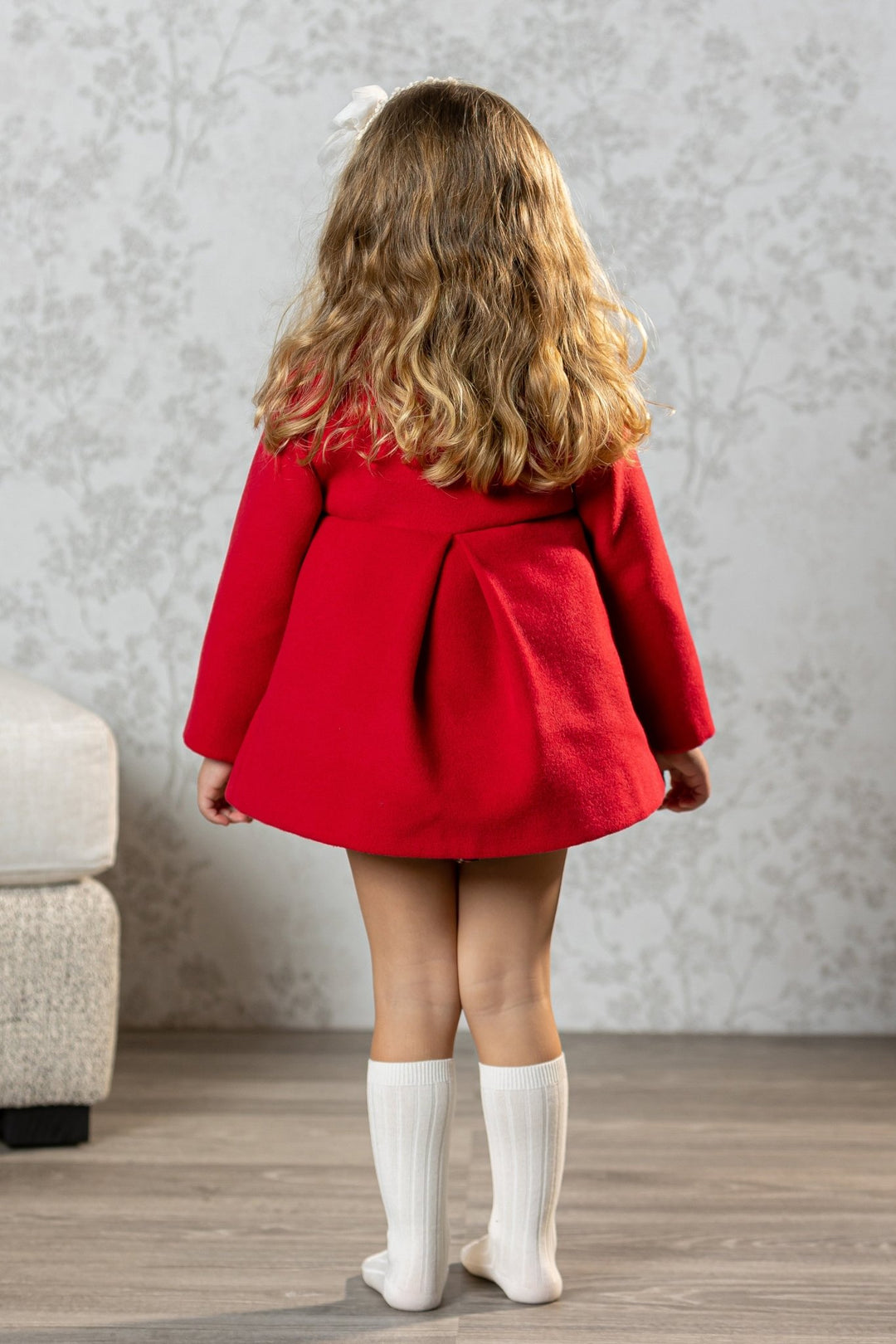 Abuela Tata "Beatrice" Red Felt Coat - Millie and John