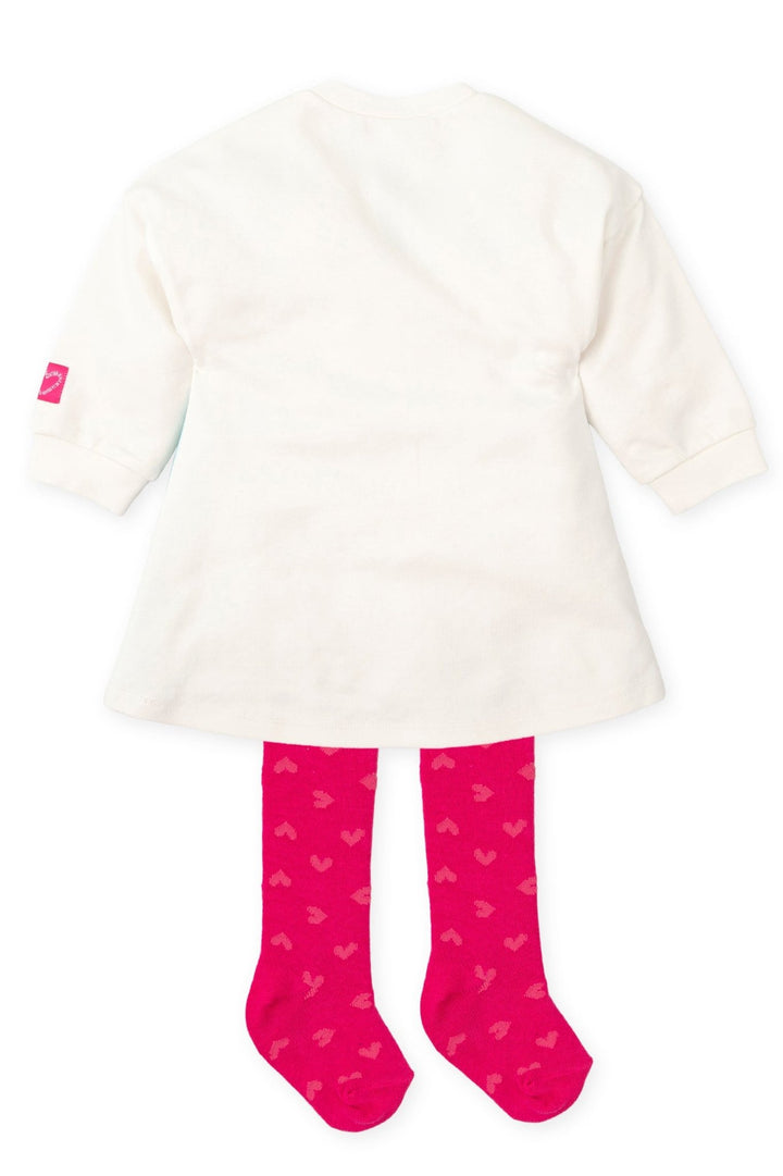 Agatha Ruíz de la Prada "Audrey" Multicoloured Retro Sweatshirt Dress & Tights - Millie and John