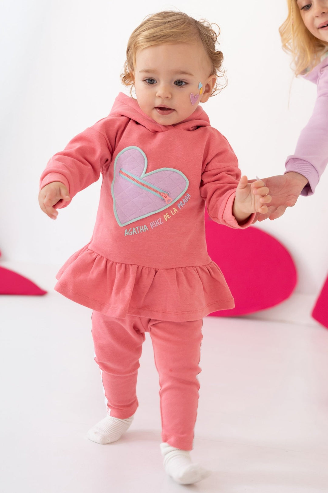 Agatha Ruíz de la Prada "Brie" Coral Hooded Tracksuit - Millie and John