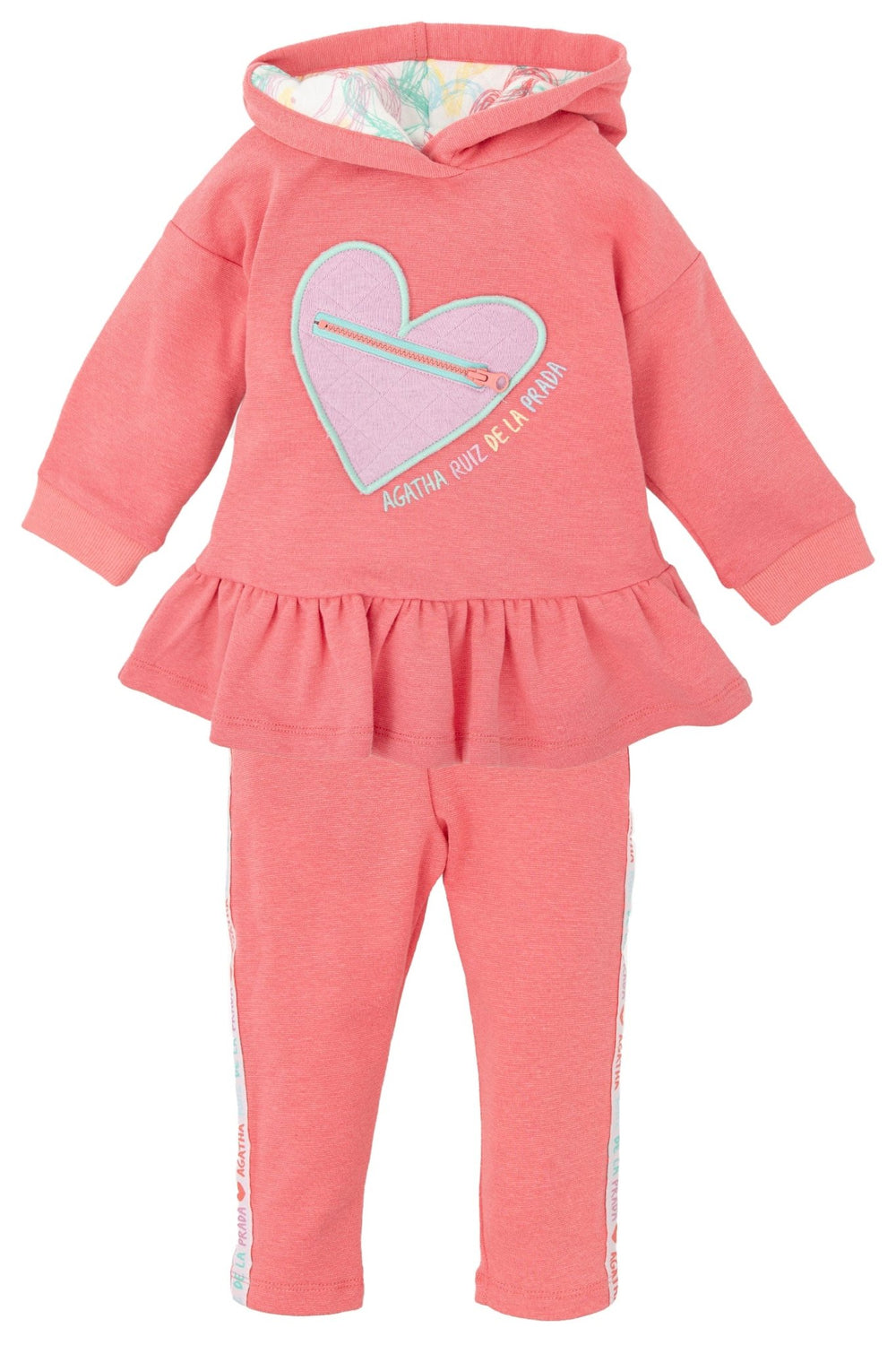 Agatha Ruíz de la Prada "Brie" Coral Hooded Tracksuit - Millie and John