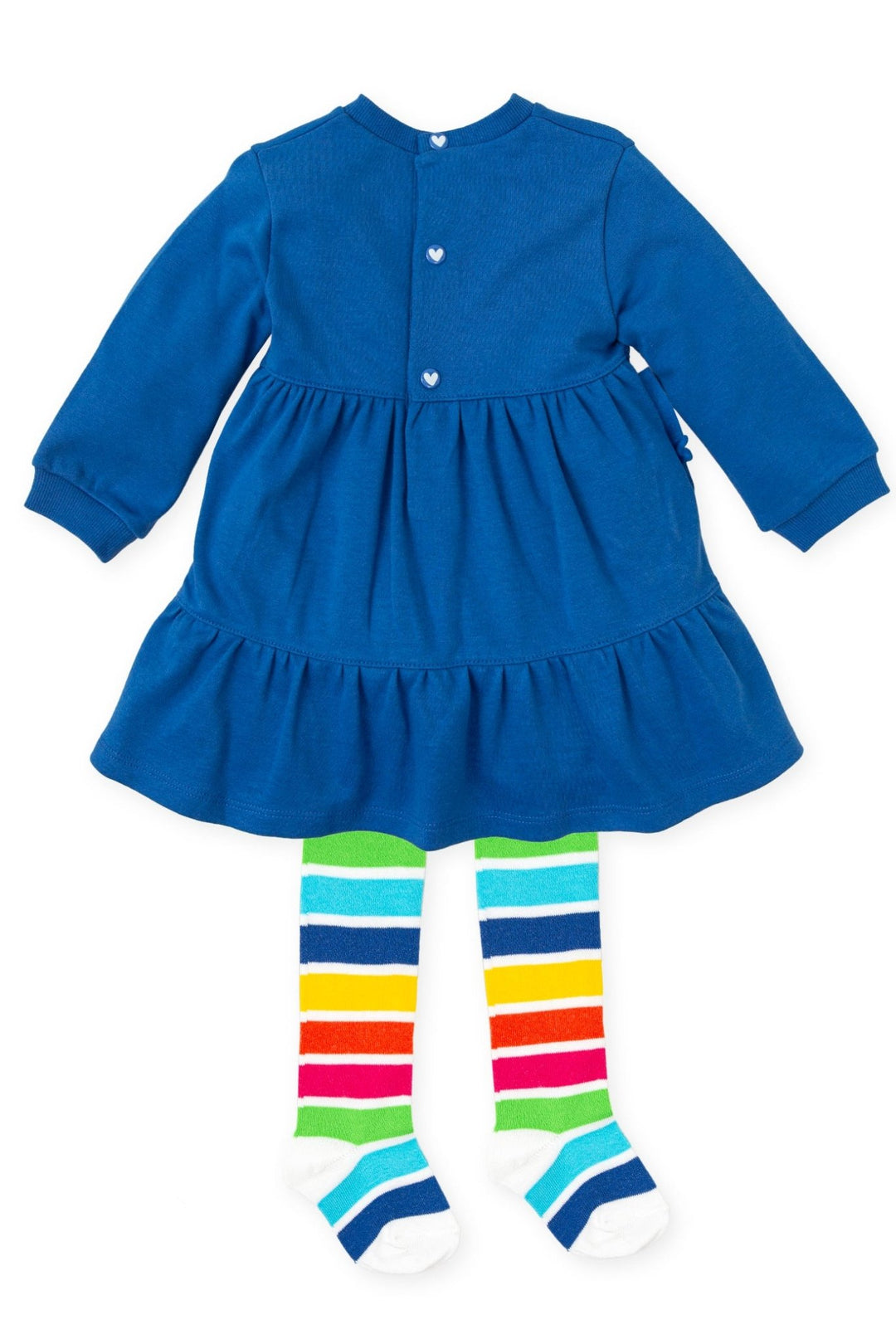 Agatha Ruíz de la Prada "Emily" Royal Blue Heart Dress & Tights - Millie and John