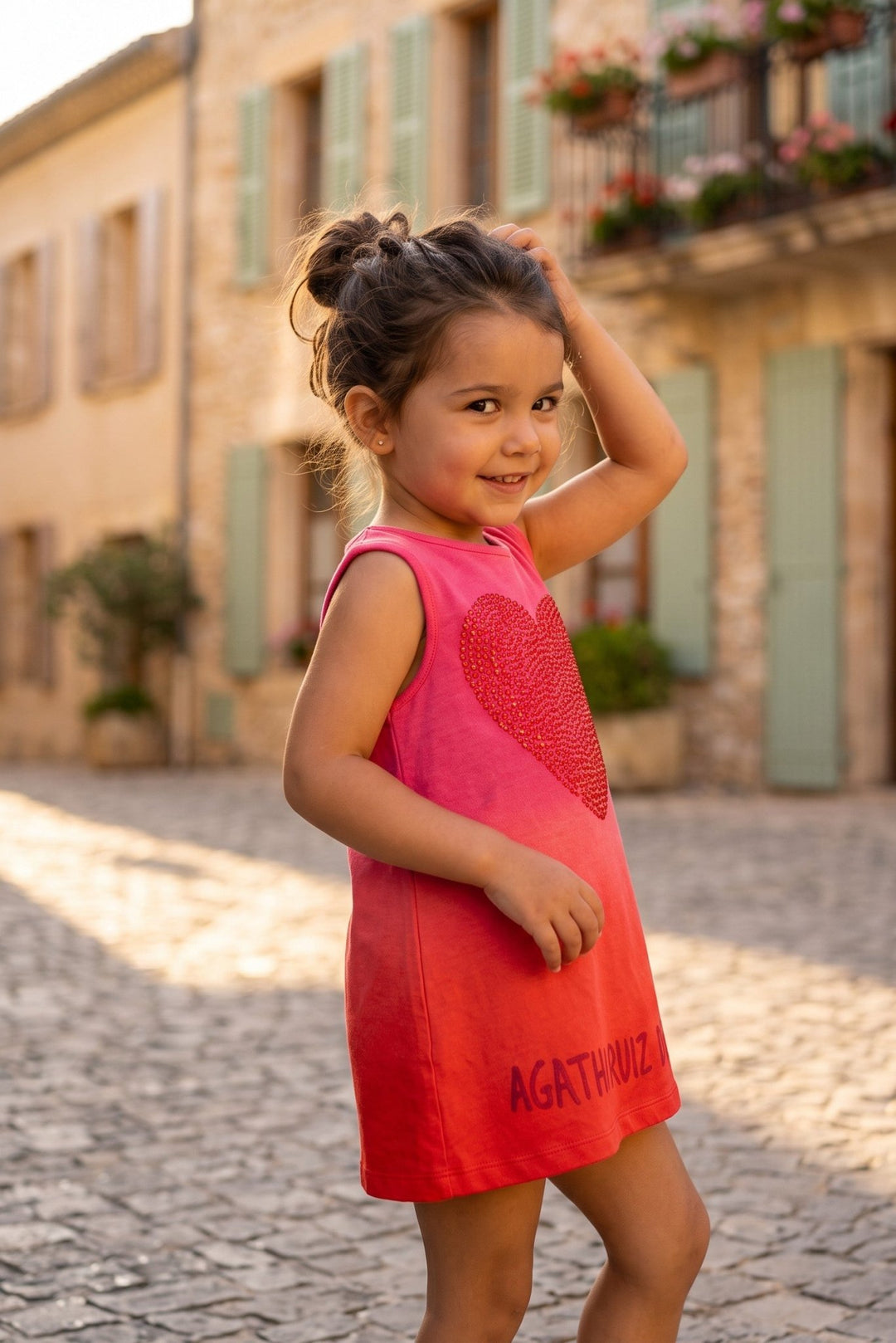 Agatha Ruíz de la Prada "Flossie" Fuchsia & Red Ombré Dress - Millie and John