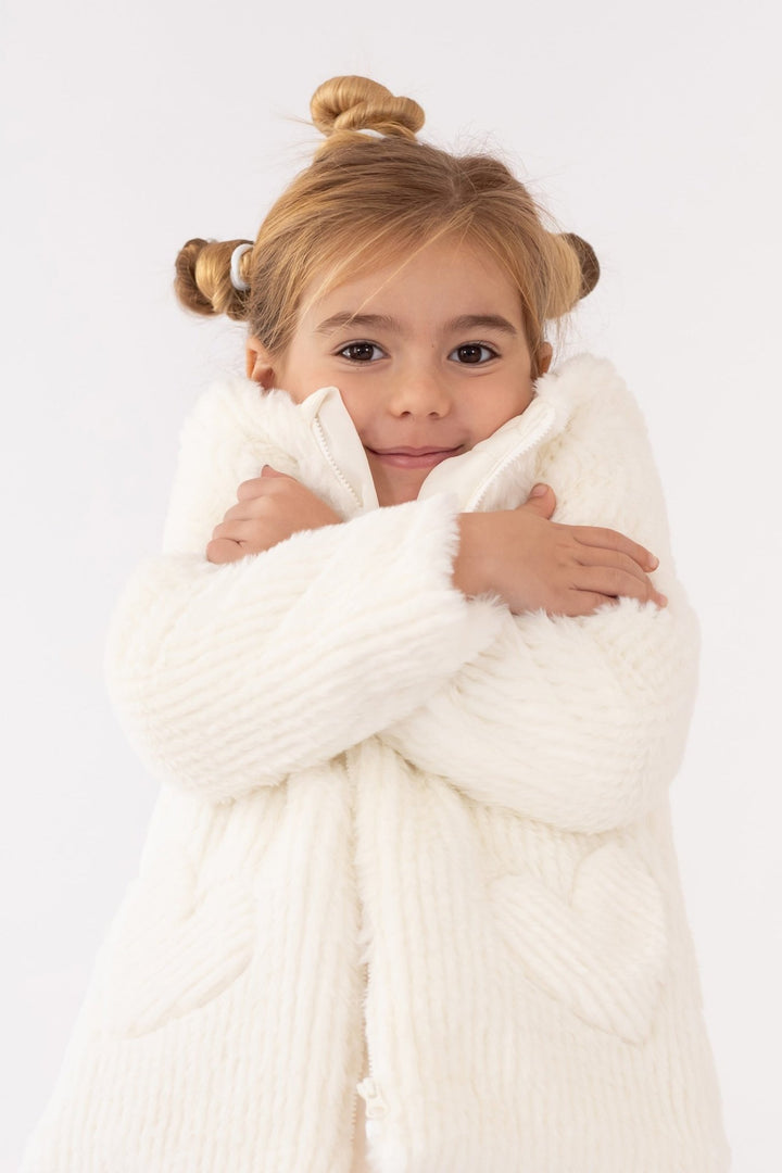 Agatha Ruíz de la Prada Ivory Faux Fur Jacket - Millie and John