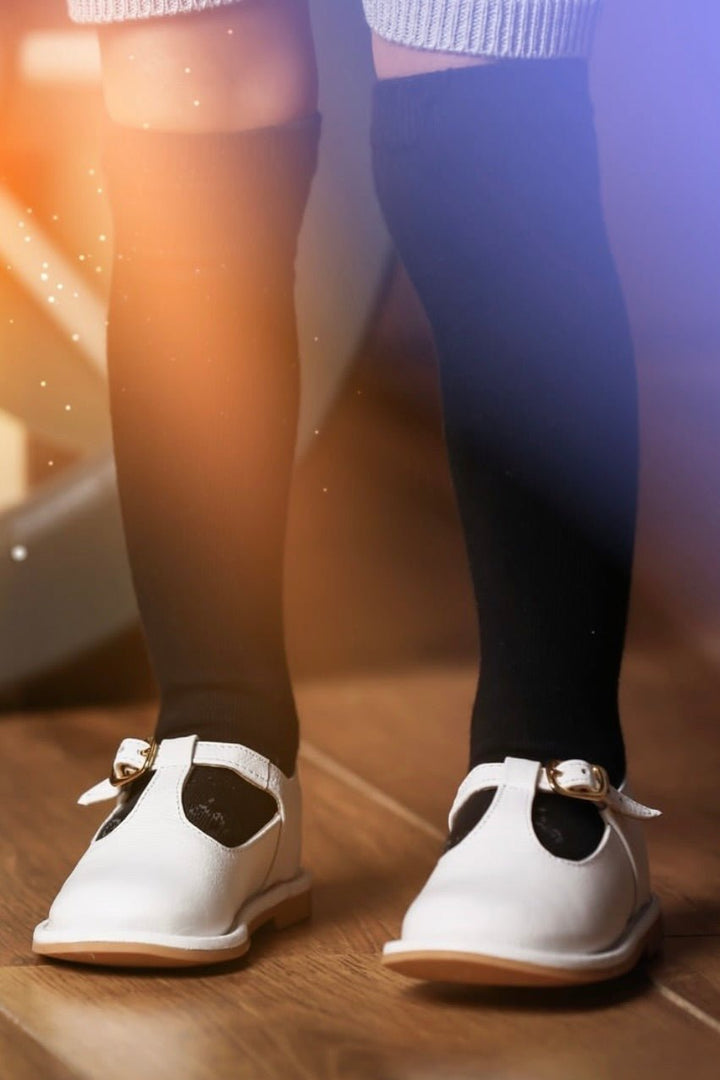 Ananás Petit "George" White Leather Shoes - Millie and John