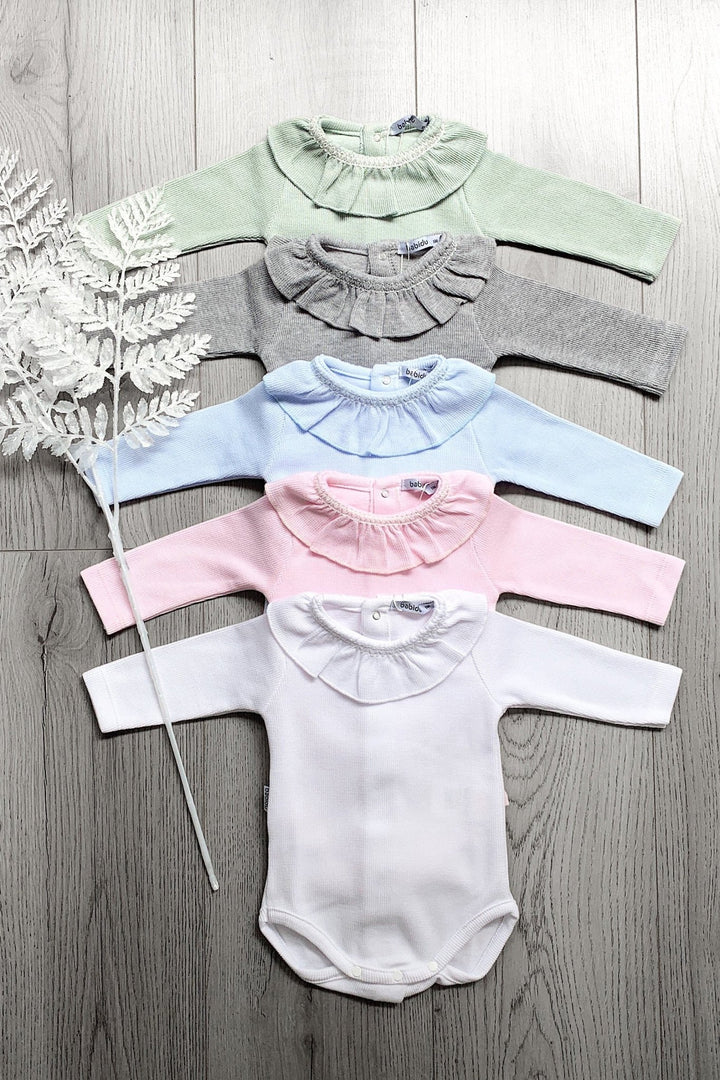 Babidu Knit Ruffle Collar Bodysuit - Millie and John