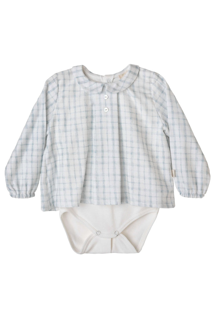 Baby Gi "Alvaro" Dusky Blue Check Shirt & Jam Pants - Millie and John