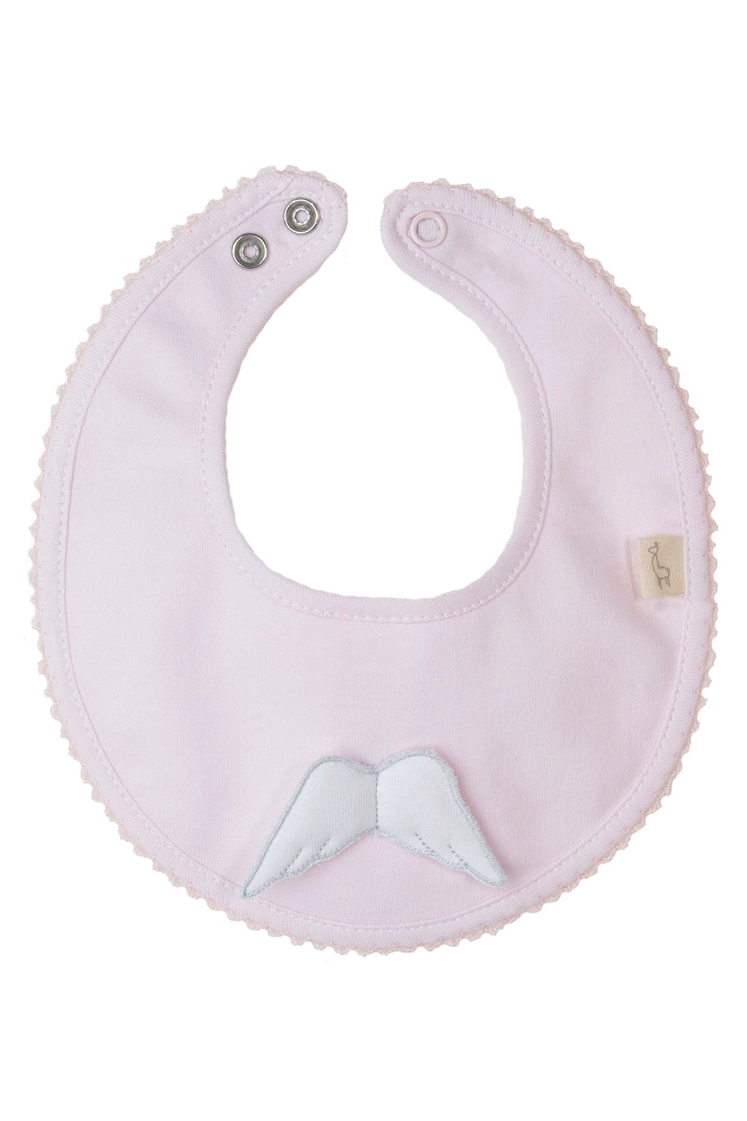 Baby Gi Angel Wing Round Cotton Bib - Millie and John