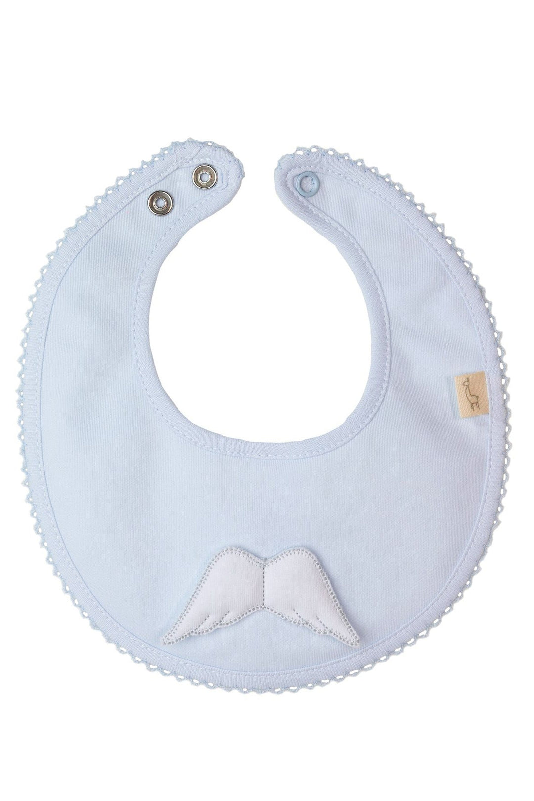 Baby Gi Angel Wing Round Cotton Bib - Millie and John