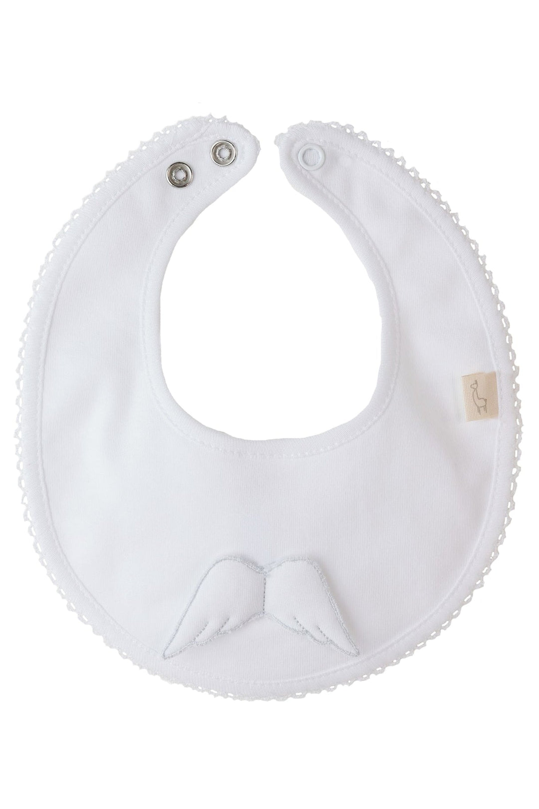 Baby Gi Angel Wing Round Cotton Bib - Millie and John
