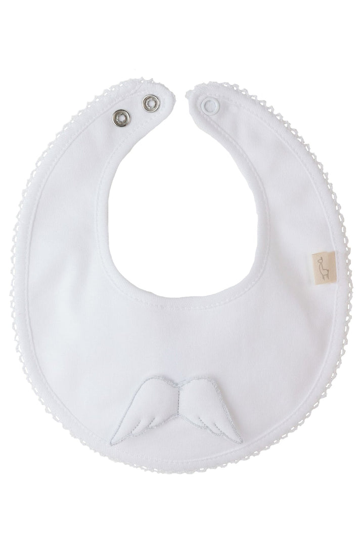 Baby Gi Angel Wing Round Cotton Bib - Millie and John