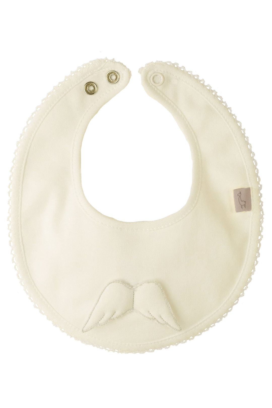Baby Gi Angel Wing Round Cotton Bib - Millie and John