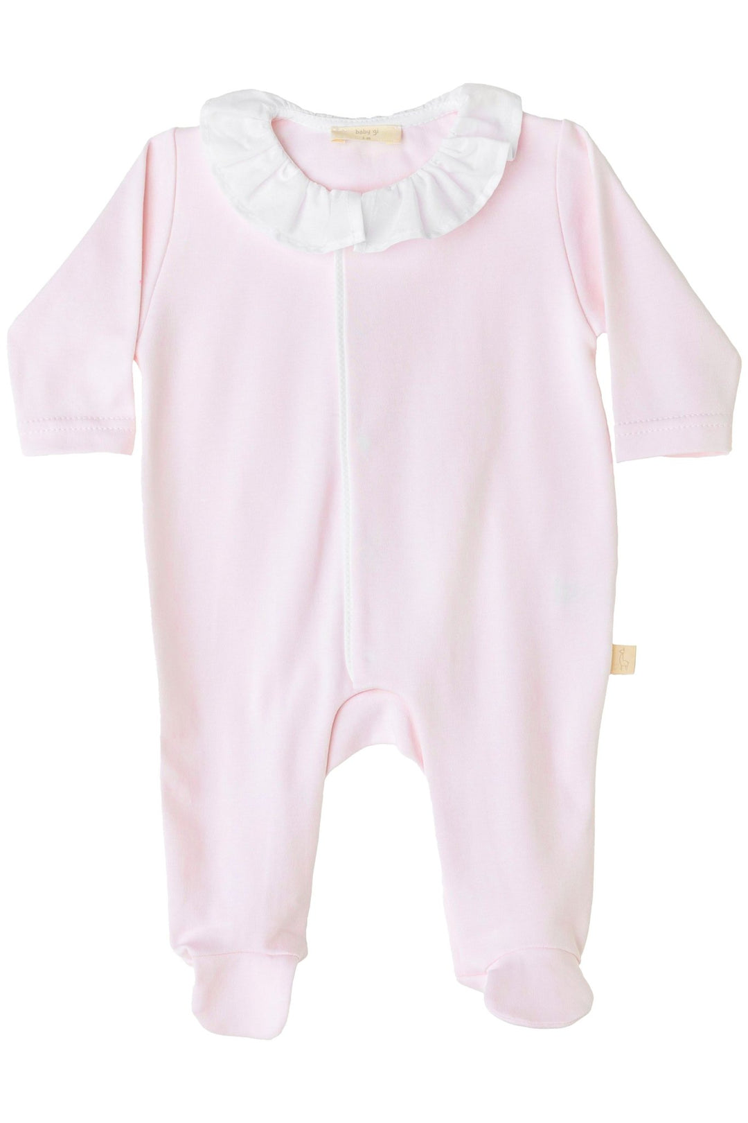 Baby Gi Cotton Angel Wing Ruffle Collar Sleepsuit - Millie and John