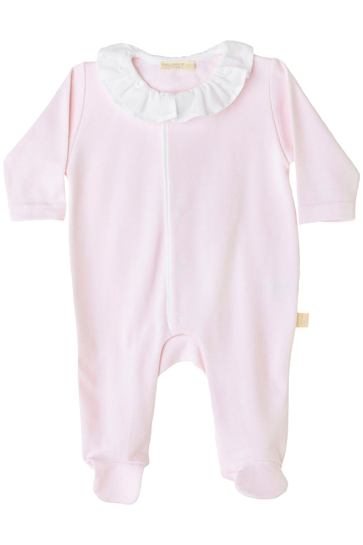 Baby Gi Cotton Angel Wing Ruffle Collar Sleepsuit - Millie and John